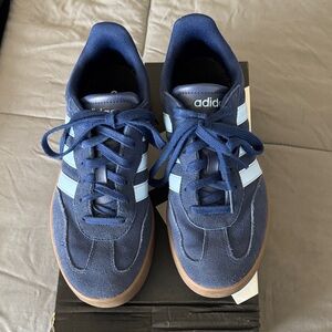 Adidas Dark Blue Sneakers with Sky Blue Accents